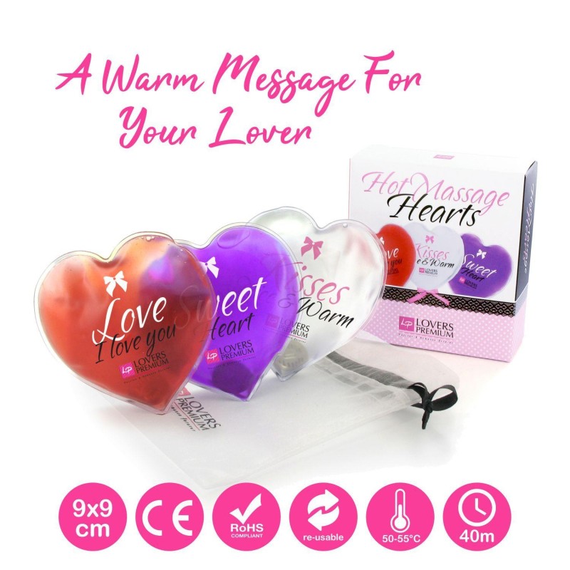 LoversPremium - Hot Massage Hearts (3 pcs)